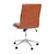 Flash Furniture Cognac Mid-Back Armless LeatherSoft Office Chair GO-21111-BR-GG - alternate 5